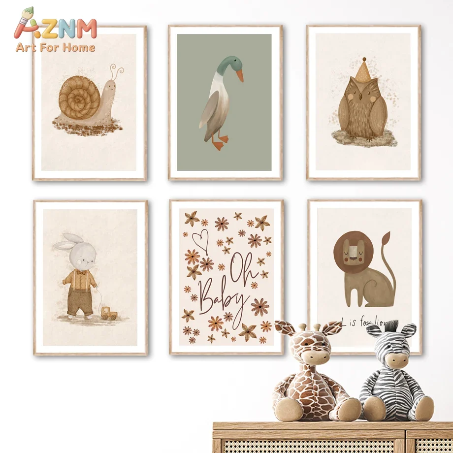 AZNM Neutral Baby Animal Canva – Baby Nursery Neutral Bewertung und Preis