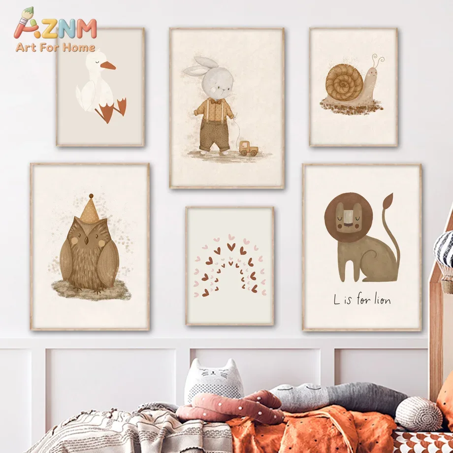 AZNM Neutral Baby Animal Canva – Baby Nursery Neutral Bewertung und Preis