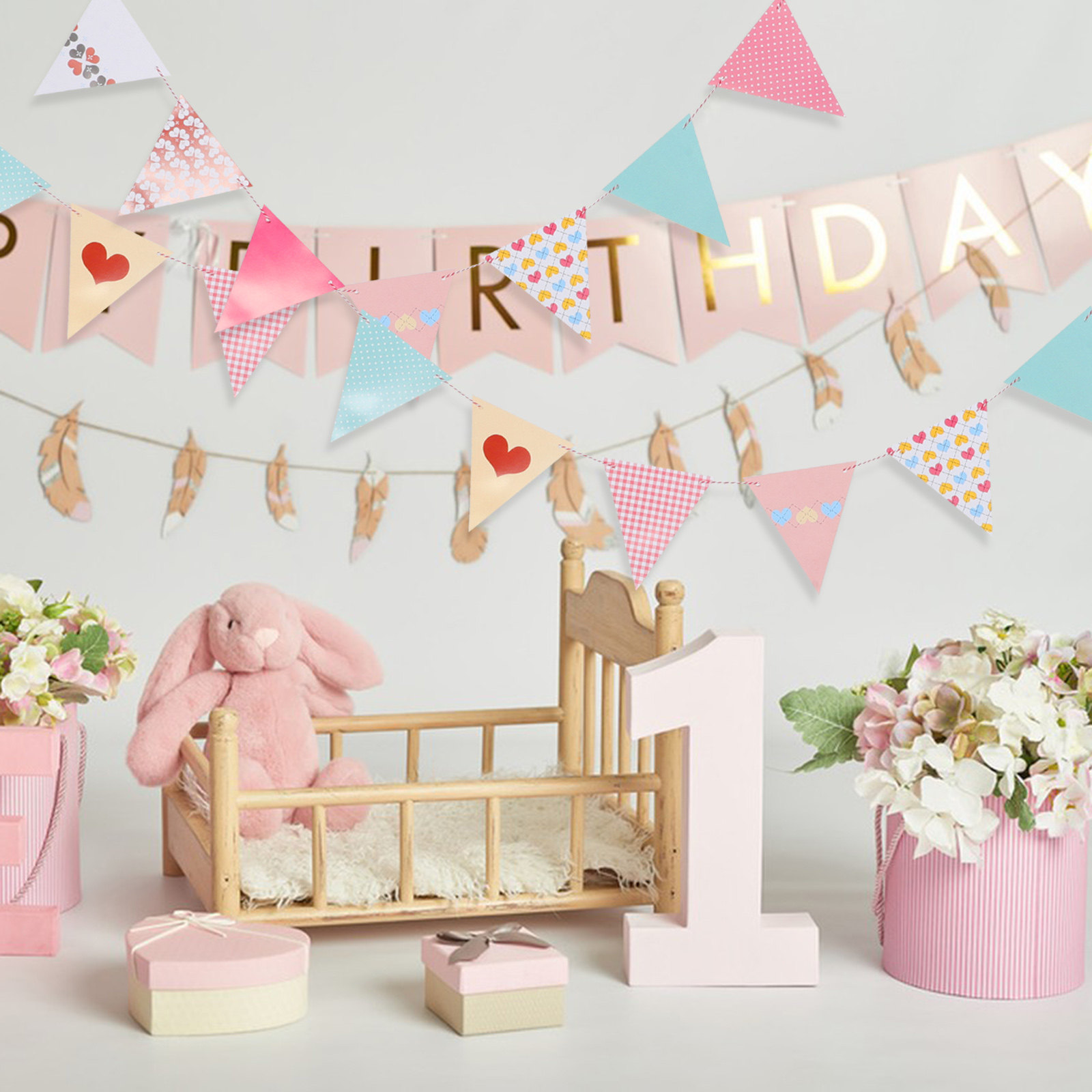 Easy Install Triangle Paper Bu – Baby Nursery Garland Bewertung und Preis
