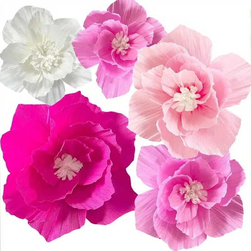 5Pcs Pink Paper Flower, Artifi – Baby Nursery Furniture Sets Bewertung und Preis