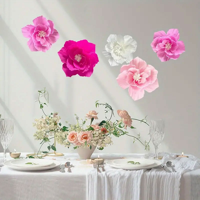 5Pcs Pink Paper Flower, Artifi – Baby Nursery Furniture Sets Bewertung und Preis