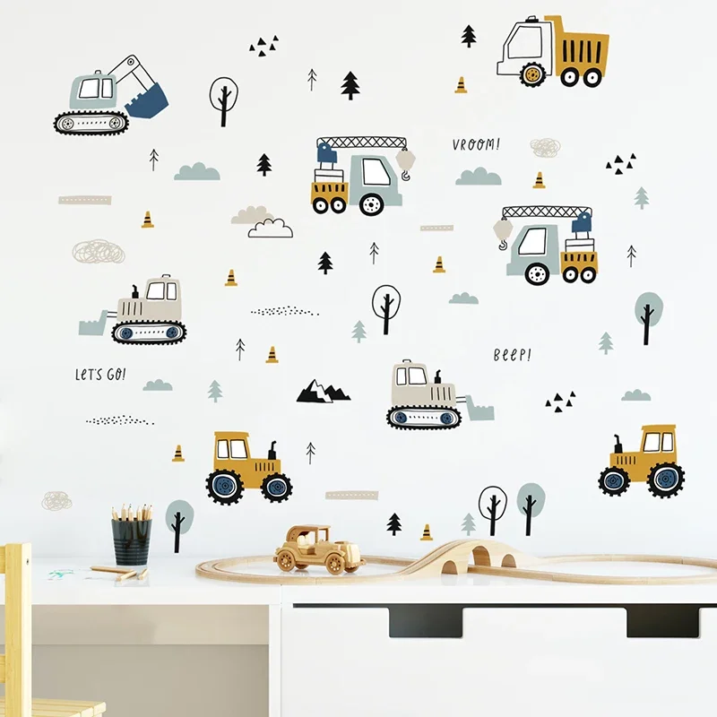 Hand Drawn Cute Cars Cargo Tru – Baby Nursery Wall Stickers Bewertung und Preis