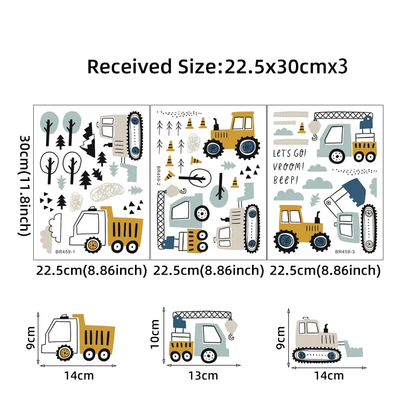 Hand Drawn Cute Cars Cargo Tru – Baby Nursery Wall Stickers Bewertung und Preis