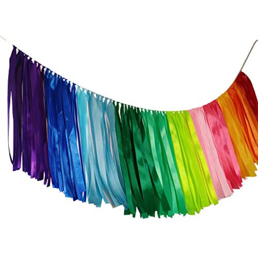 Pastel Rainbow Ribbon Garland  – Baby Nursery Garland Bewertung und Preis