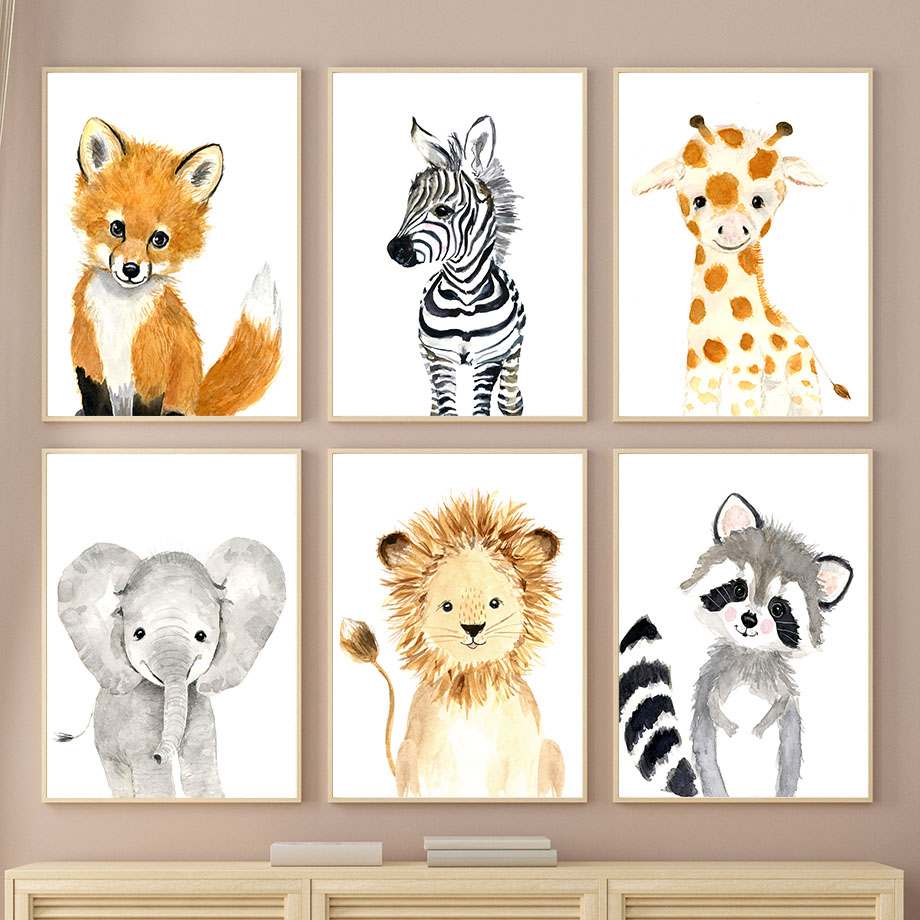 Boho Raccoon Elephant Lion Fox – Baby Zebra Nursery Bewertung und Preis