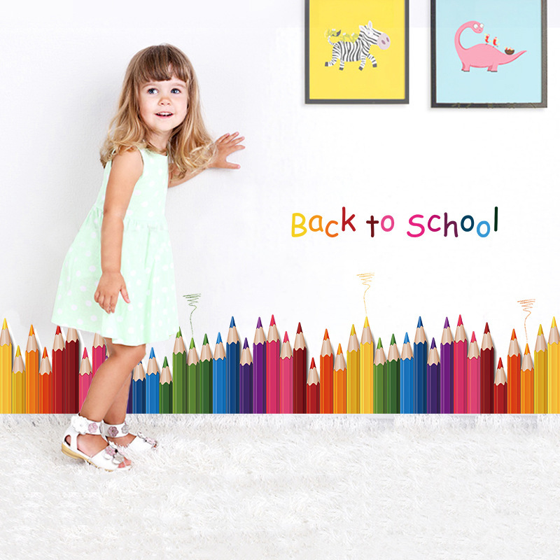 Cartoon Colour Pencil Baseboar – Baby Nursery Wall Stickers Bewertung und Preis