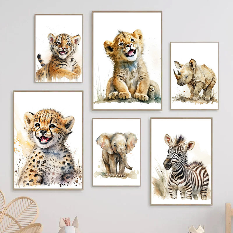 Watercolor Animals Baby Cheeta – Baby Zebra Nursery Bewertung und Preis