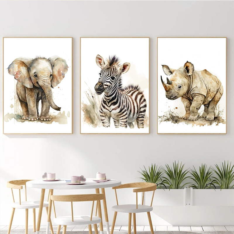 Watercolor Animals Baby Cheeta – Baby Zebra Nursery Bewertung und Preis