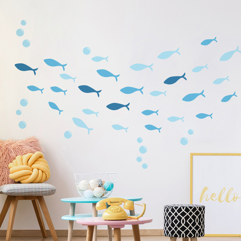 42pcs/set Blue Fish Vinyl Wall – Baby Nursery Furniture Sets Bewertung und Preis