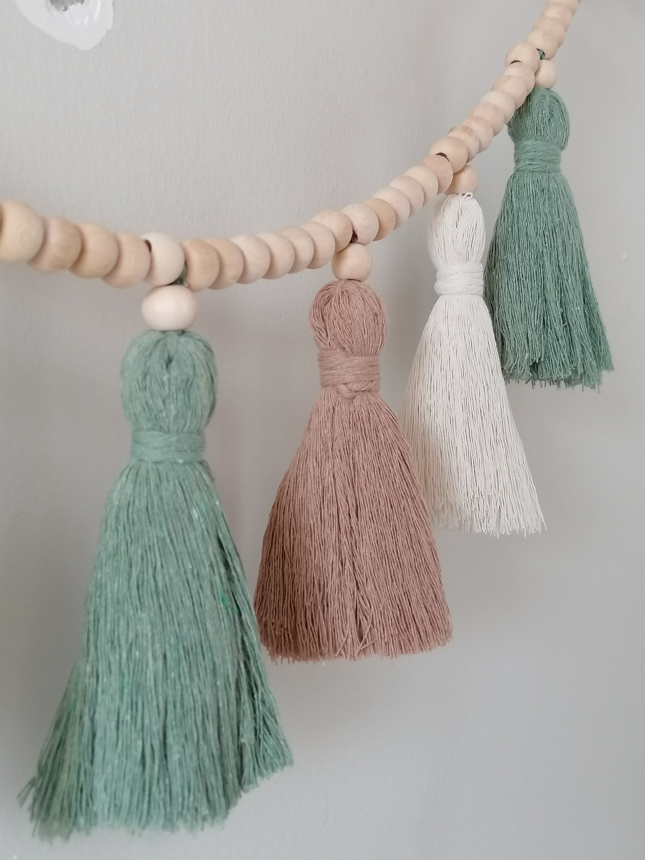 Tassel Macrame Garland , Boho  – Baby Nursery Garland Bewertung und Preis