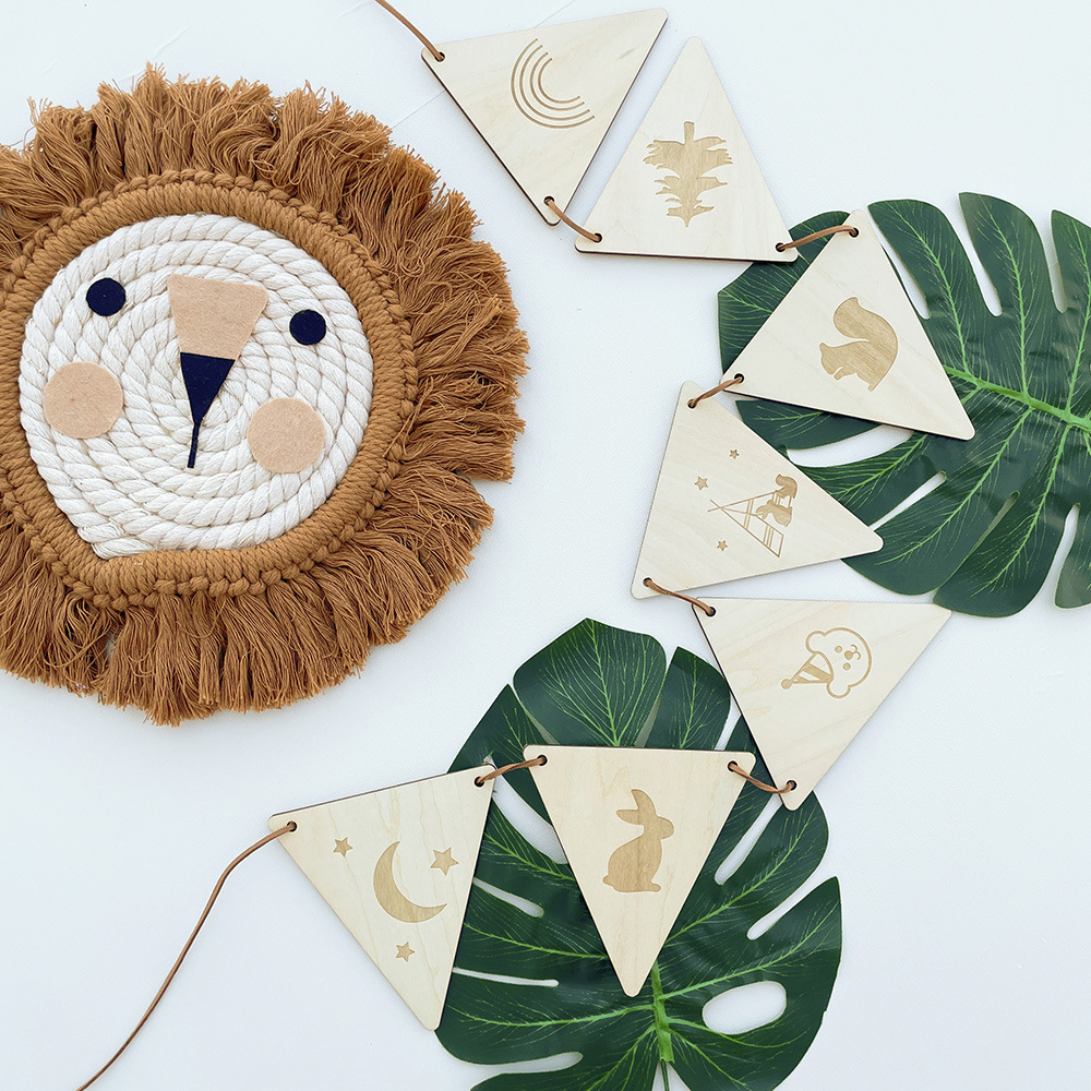 Nordic Wooden Triangle Flag Wa – Baby Nursery Garland Bewertung und Preis