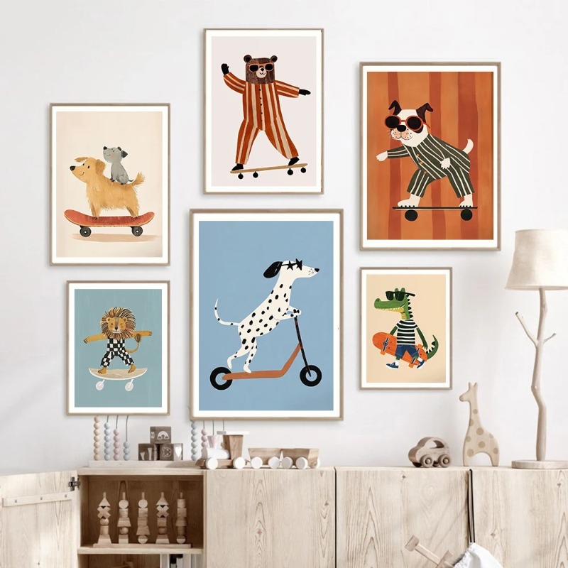 1pc frameless Funny Animals Ra – Baby Nursery Neutral Bewertung und Preis