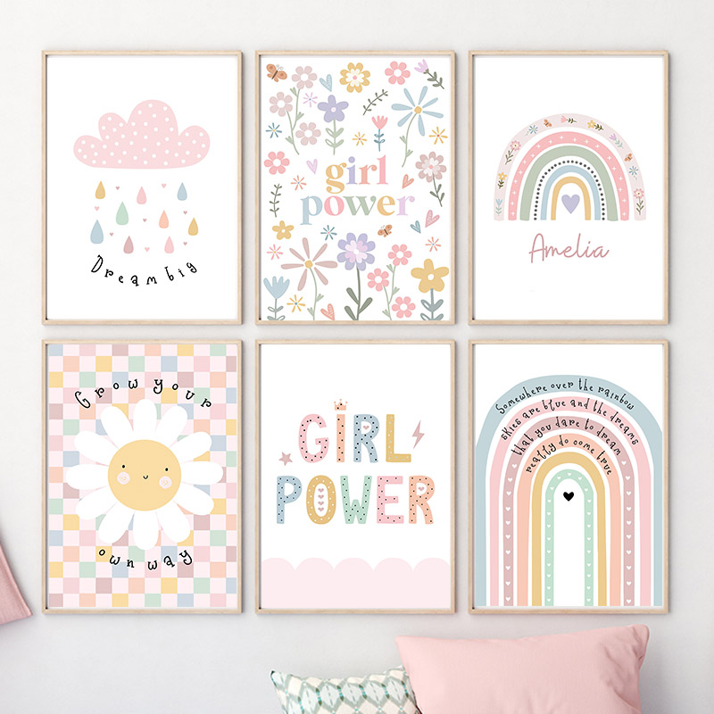 Sun Flower Rainbow Cloud Heart – Baby Nursery Pictures Bewertung und Preis
