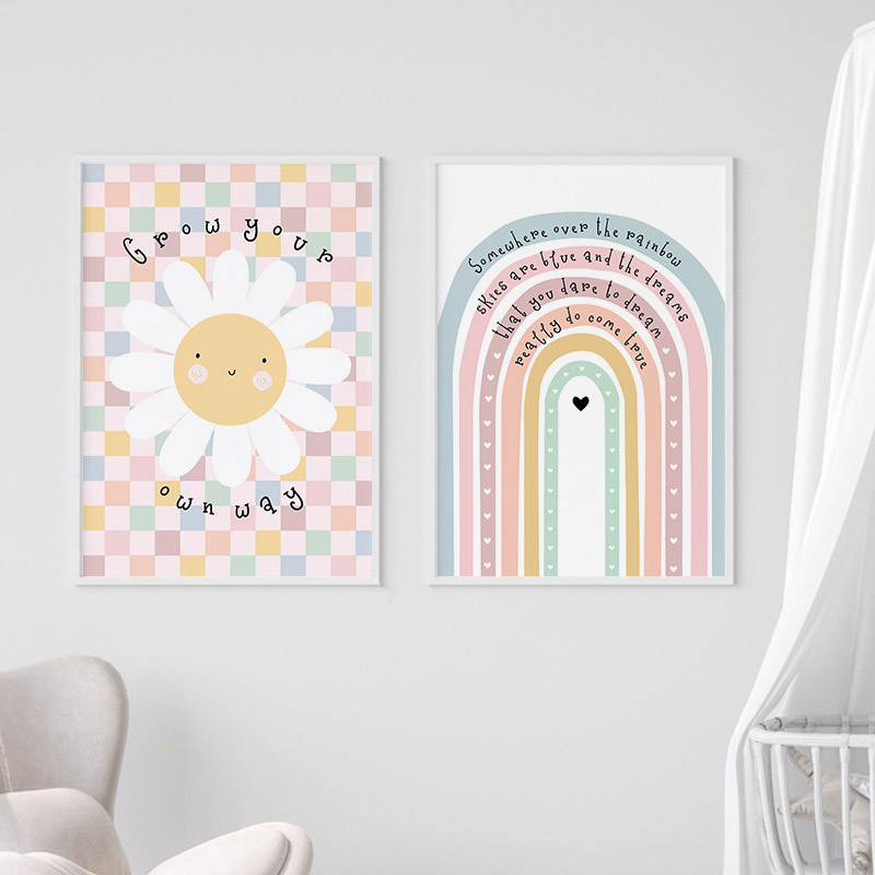 Sun Flower Rainbow Cloud Heart – Baby Nursery Pictures Bewertung und Preis