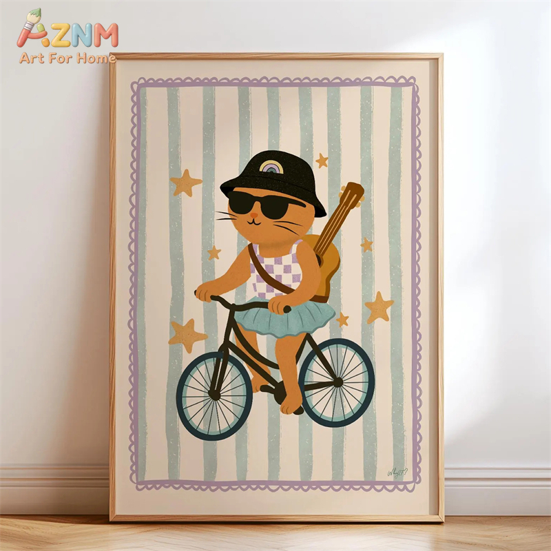 AZNM Retro Groovy Cute Animal  – Baby Nursery Pictures Bewertung und Preis