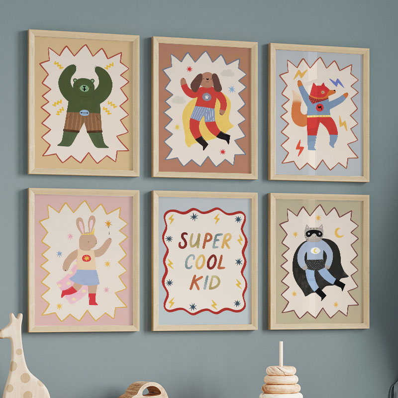 Funny Cartoon Super Cool Kid N – Baby Nursery Pictures Bewertung und Preis