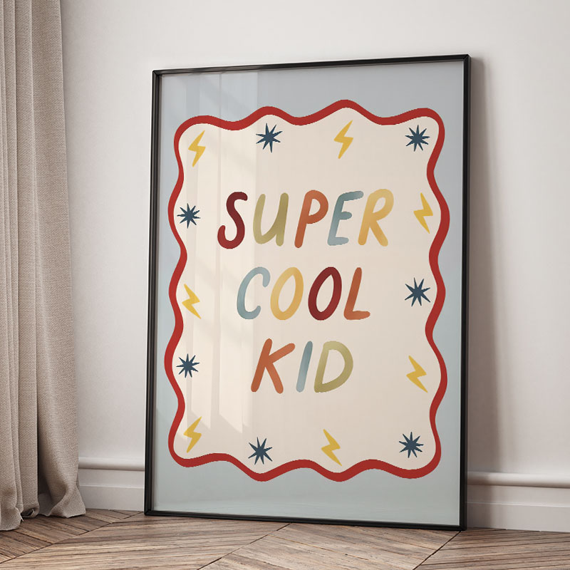 Funny Cartoon Super Cool Kid N – Baby Nursery Pictures Bewertung und Preis